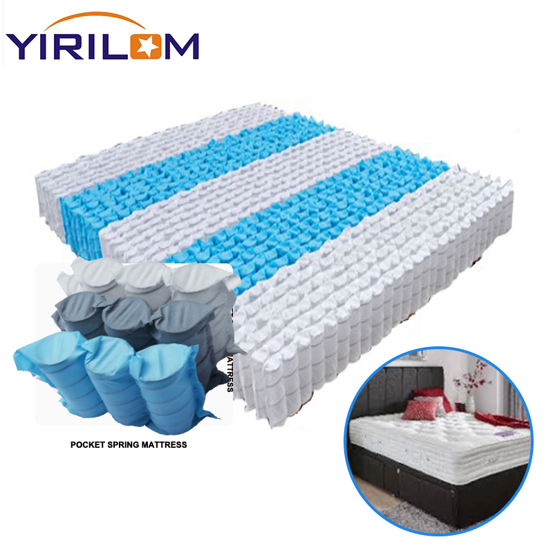 China wholesale high carbon steel 5 zone pocket spring mattress